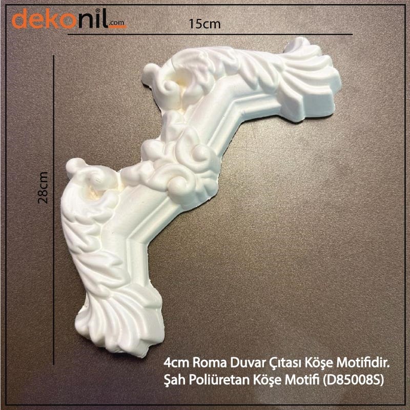 Şah Poliüretan Boyanabilir 4cm Çıta Geçmeli Köşe Motifi