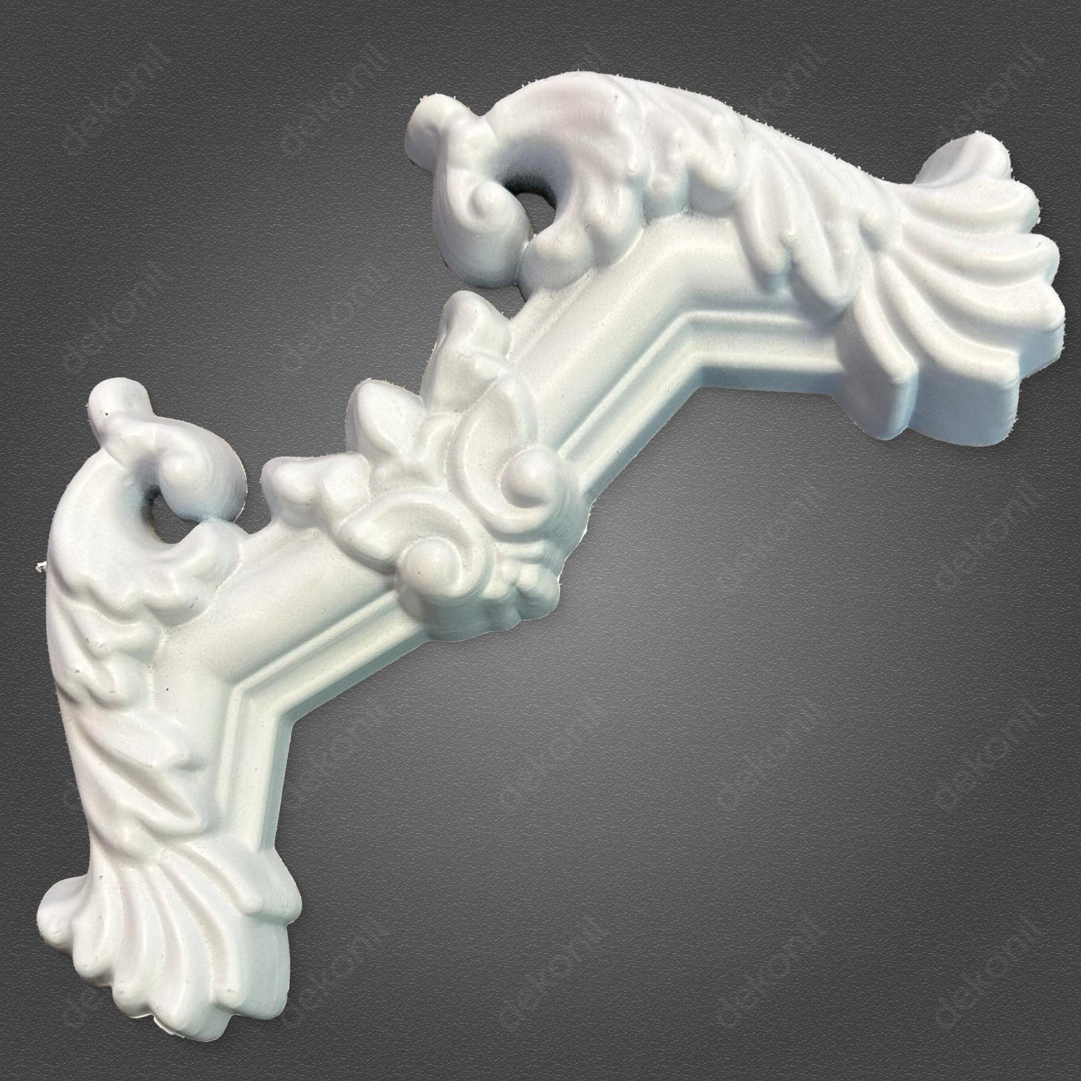 شاه بس - زخارف زاوية متشابكة قابلة للطلاء بسمك 2.5 سم