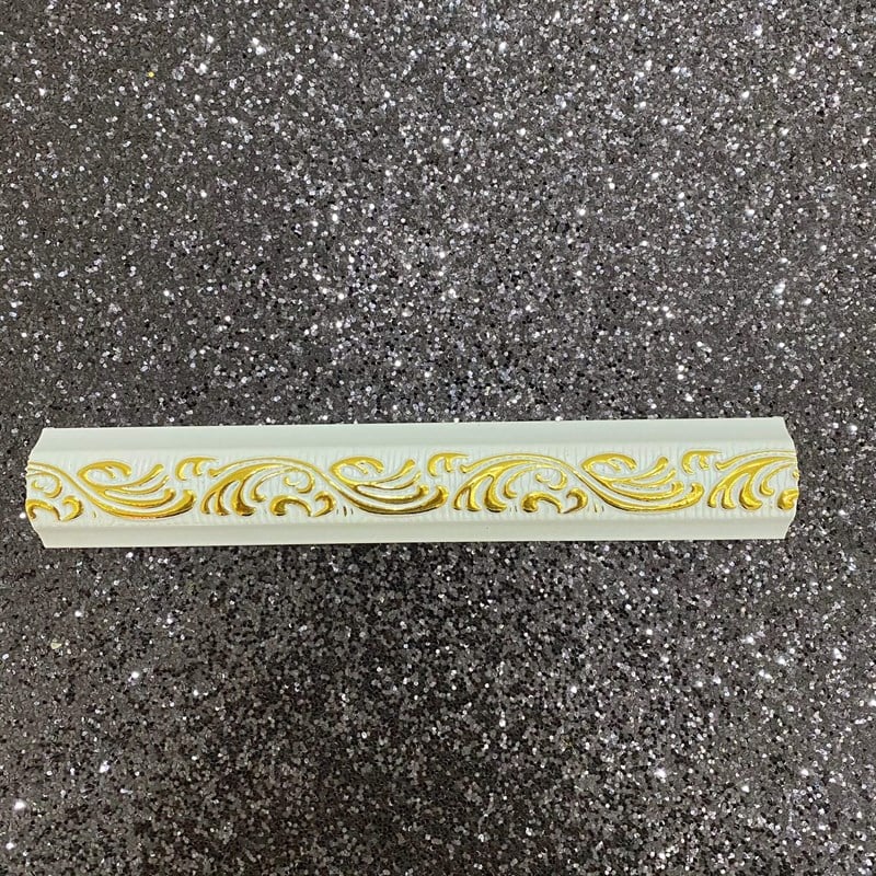 قوالب حائط وسقف من الذهب الأبيض اللبلاب 3 سم
