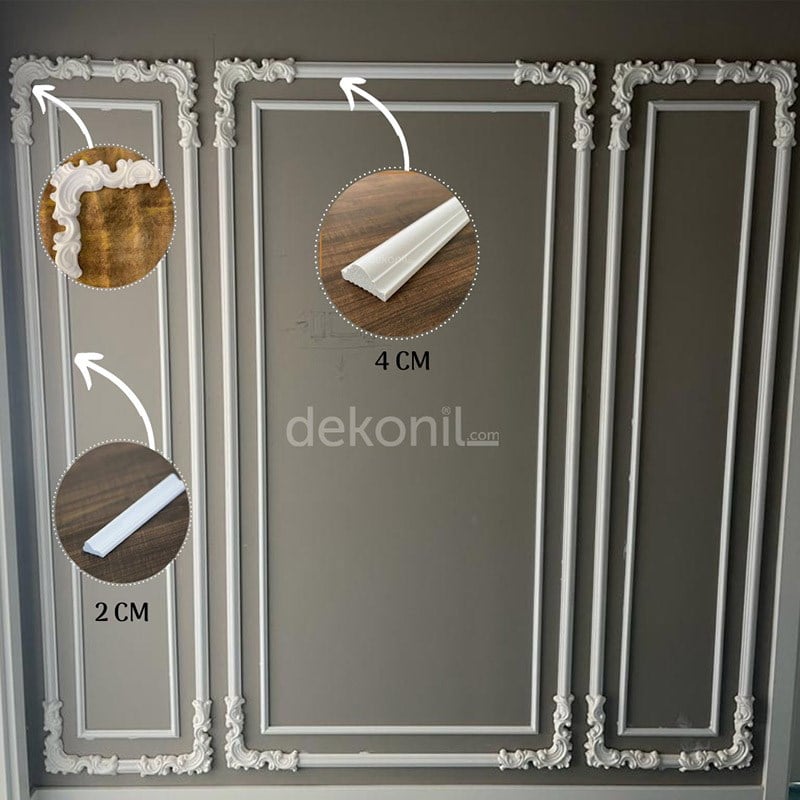 لبلاب بولي يوريثين قابل للطلاء 4 سم بنمط زوايا متشابكة