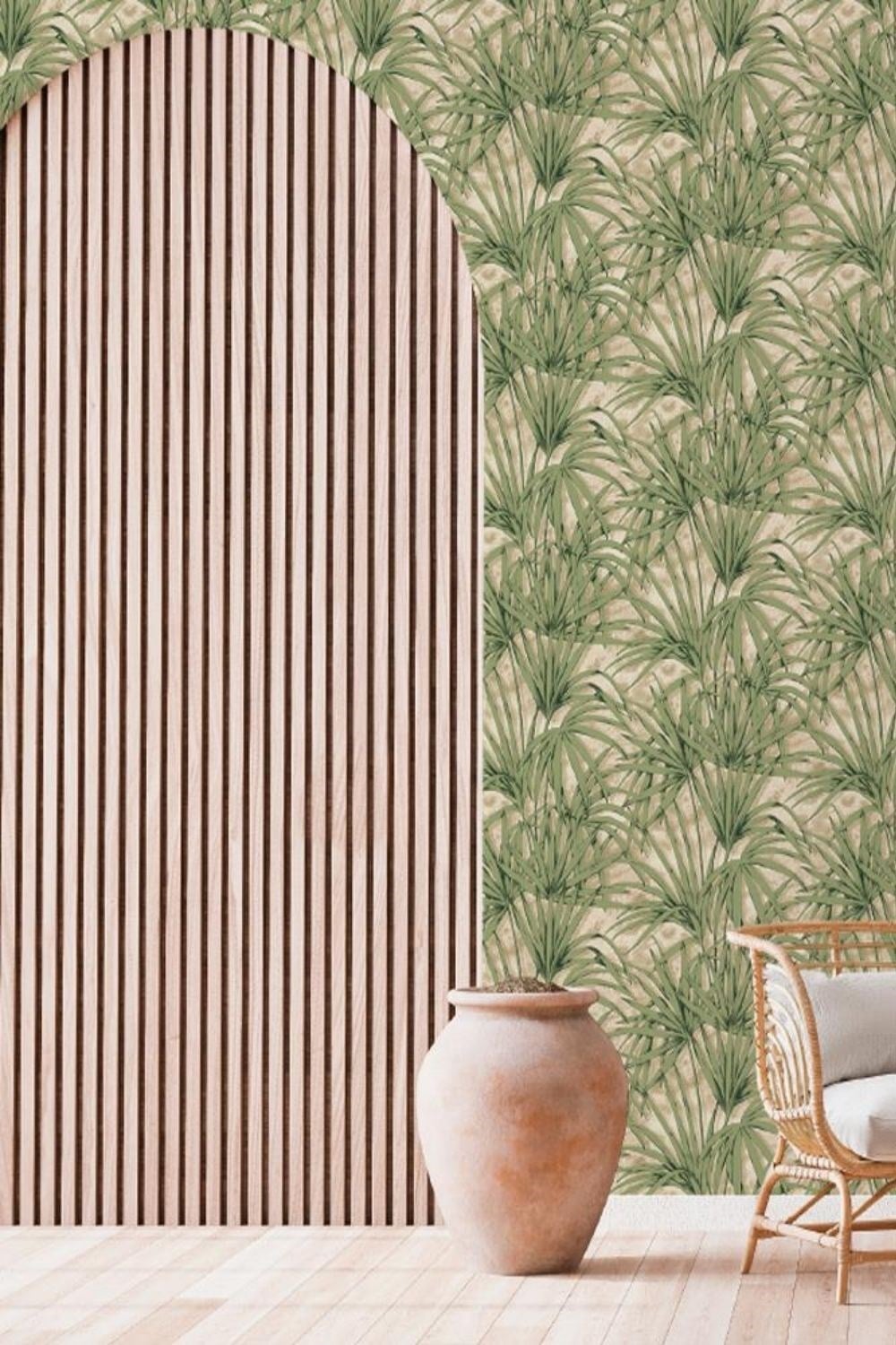 Savanna Leaf Pattern Wallpaper Z77543