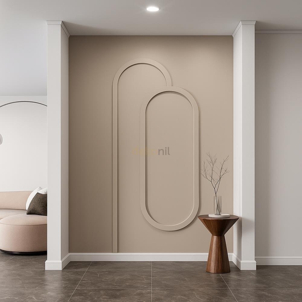 Seren Dekoratif MDF Oval Duvar Paneli Seti 102*248 cm