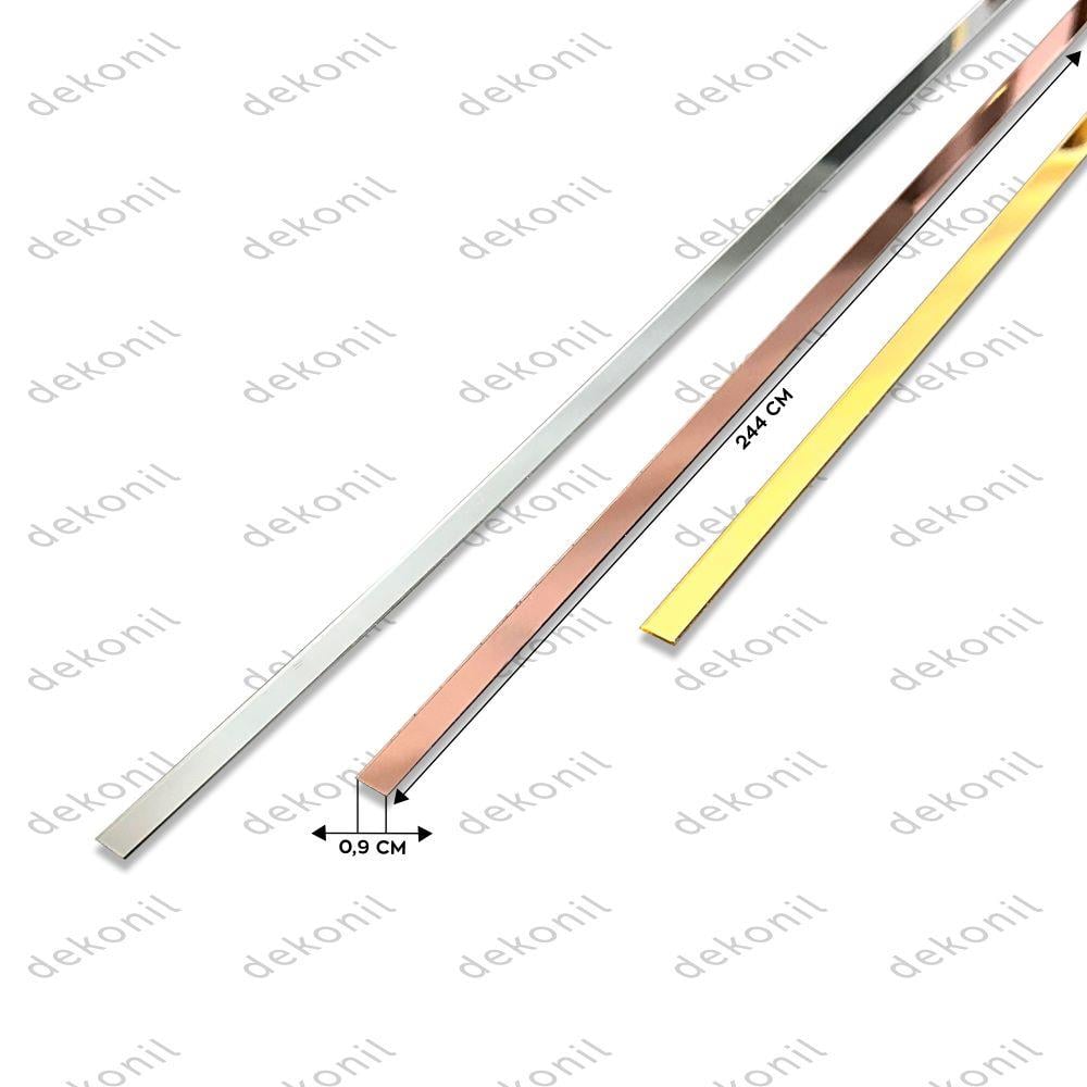 Şerit Pleksi Yapışkanlı Gümüş Ayna 1 cm