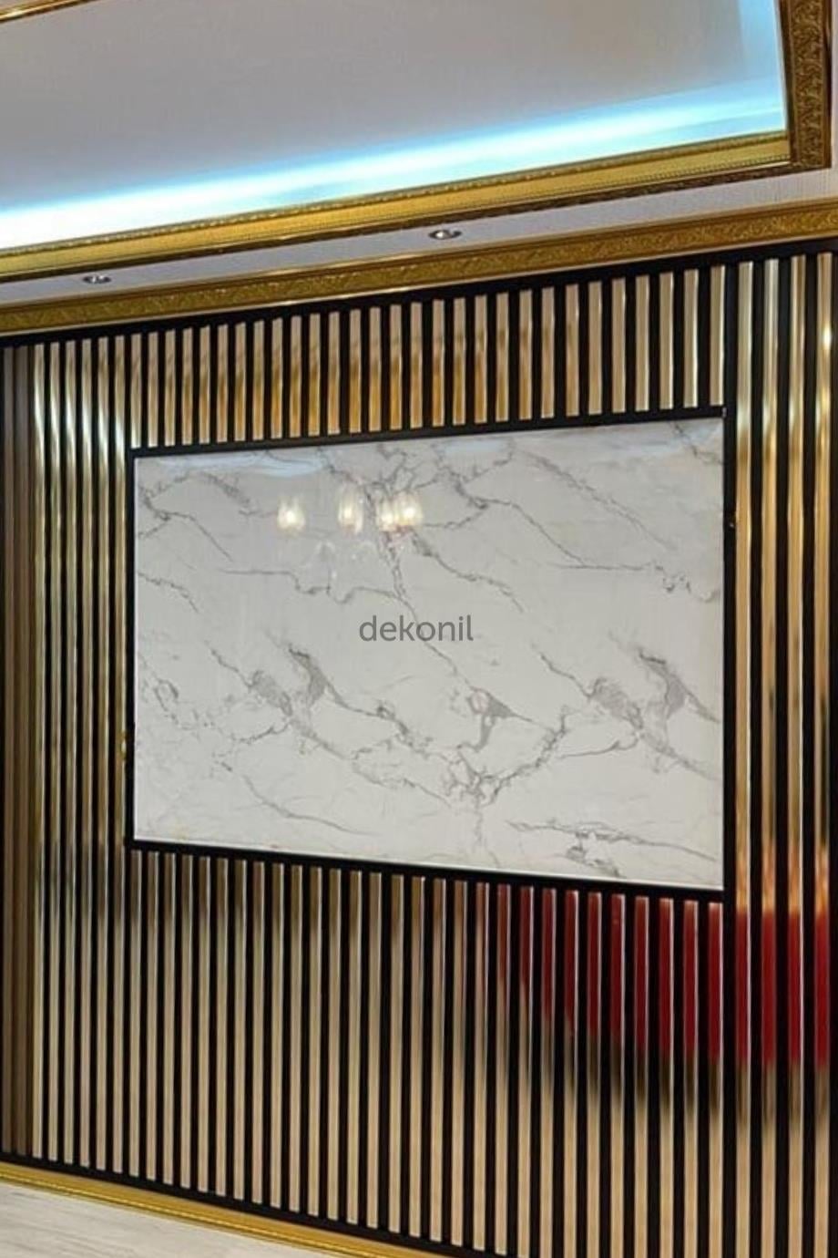 Siyah Altın Duvar ve Tavan Lambri 12cm
