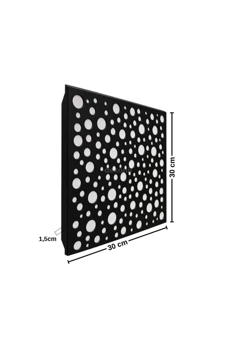 Siyah Damla Clip-in (Klipin) PVC Asma Tavan Kaplama Paneli 30*30 cm