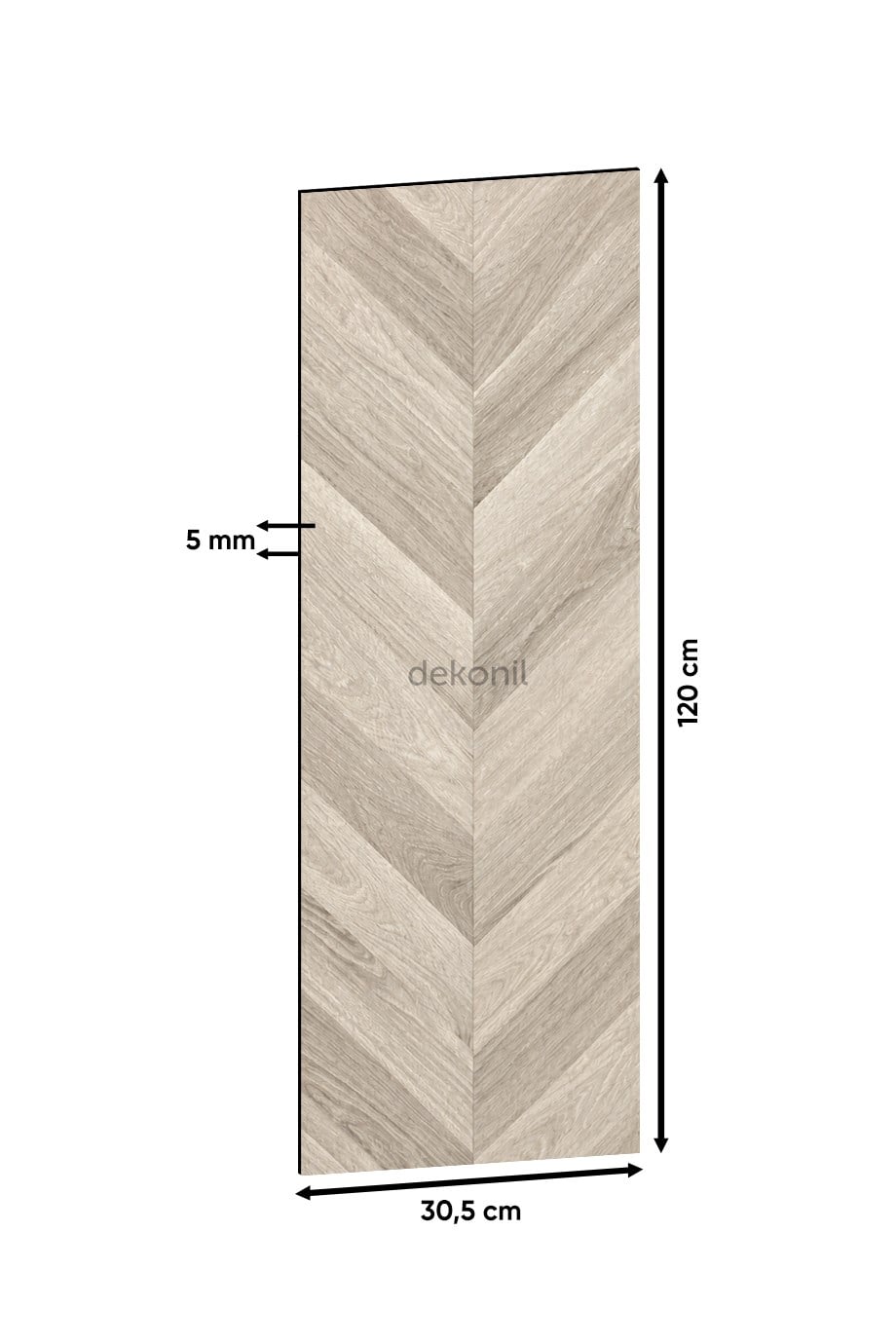 SPC Açık Gri Balık Sırtı Zemin Parke – 30,5*120 cm 5mm 1 m²
