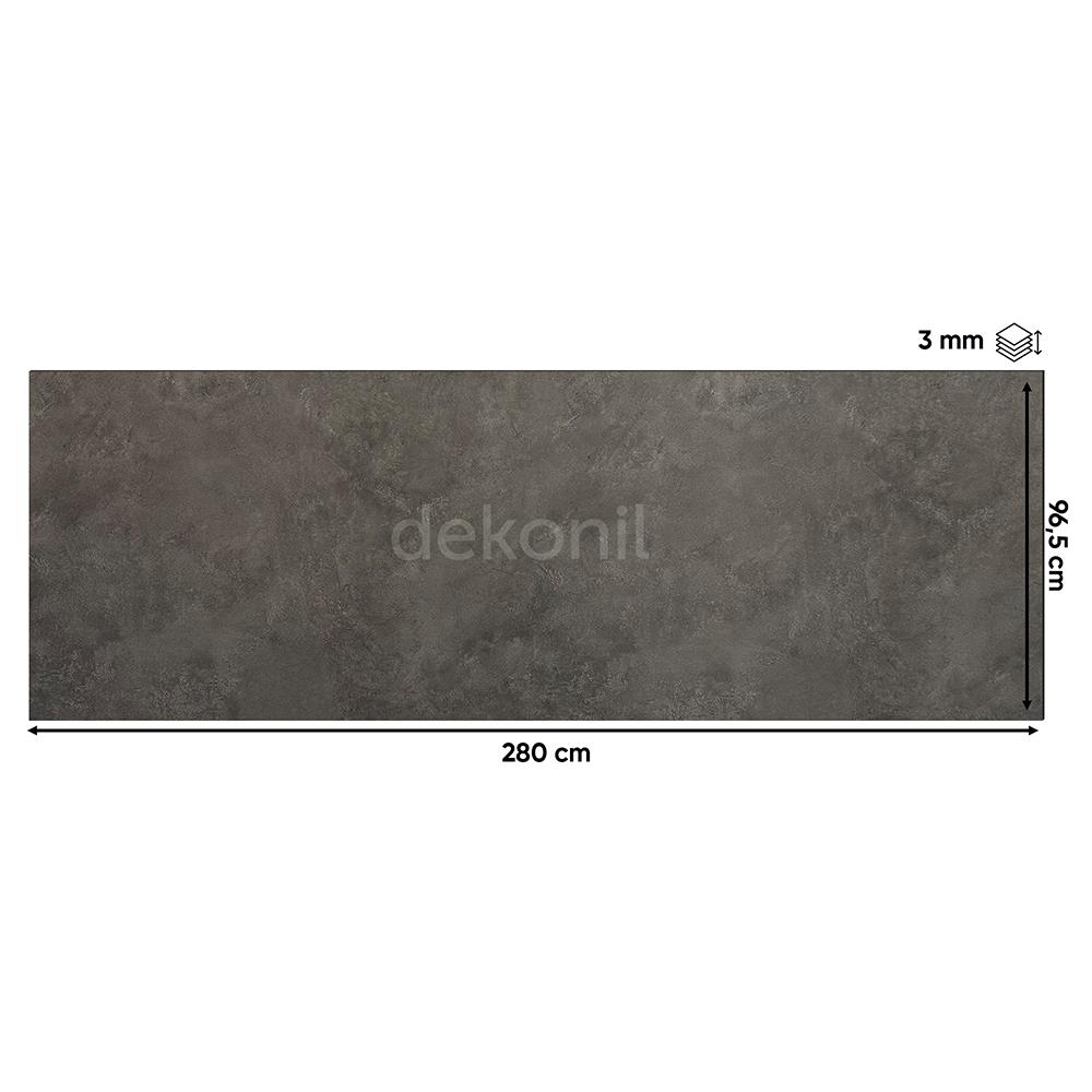 SPC Duvar Paneli Koyu Gri Beton Desenli 96,5*280 cm (2,70 m²)