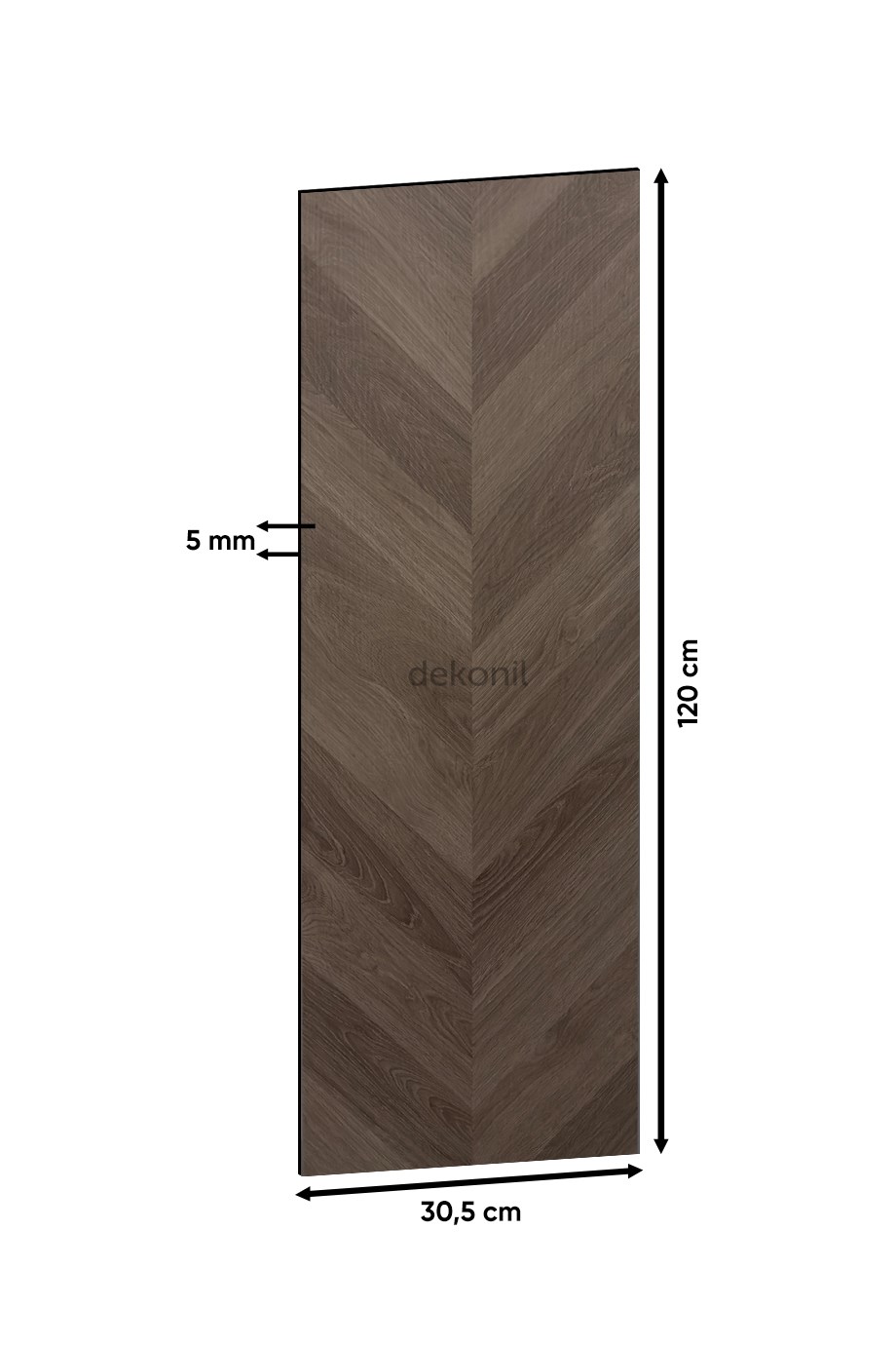 SPC Koyu Ahşap Balık Sırtı Zemin Parke – 30,5*120 cm 5mm 1 m²