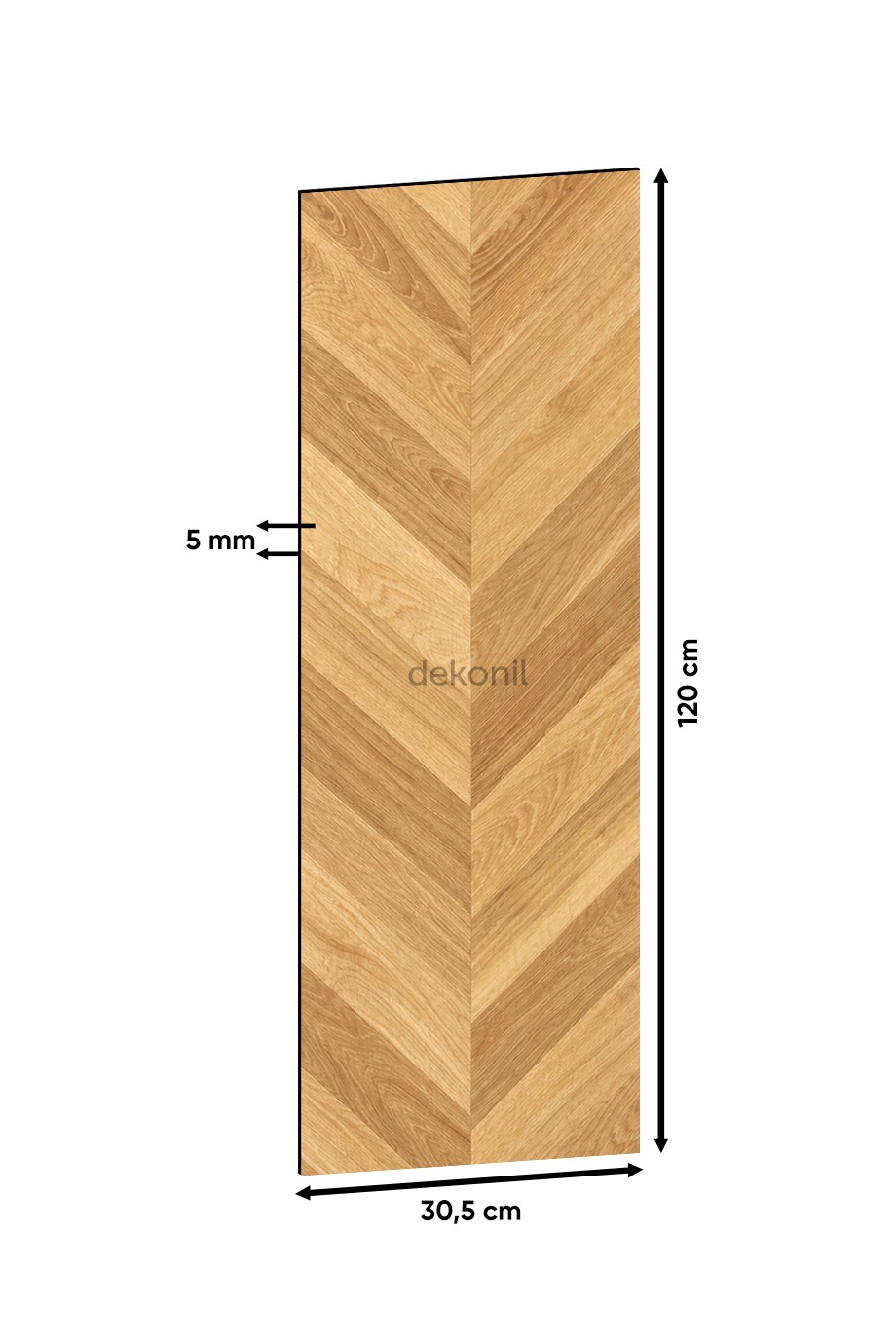 SPC Meşe Balık Sırtı Zemin Parke – 30,5*120 cm 5mm 1 m²
