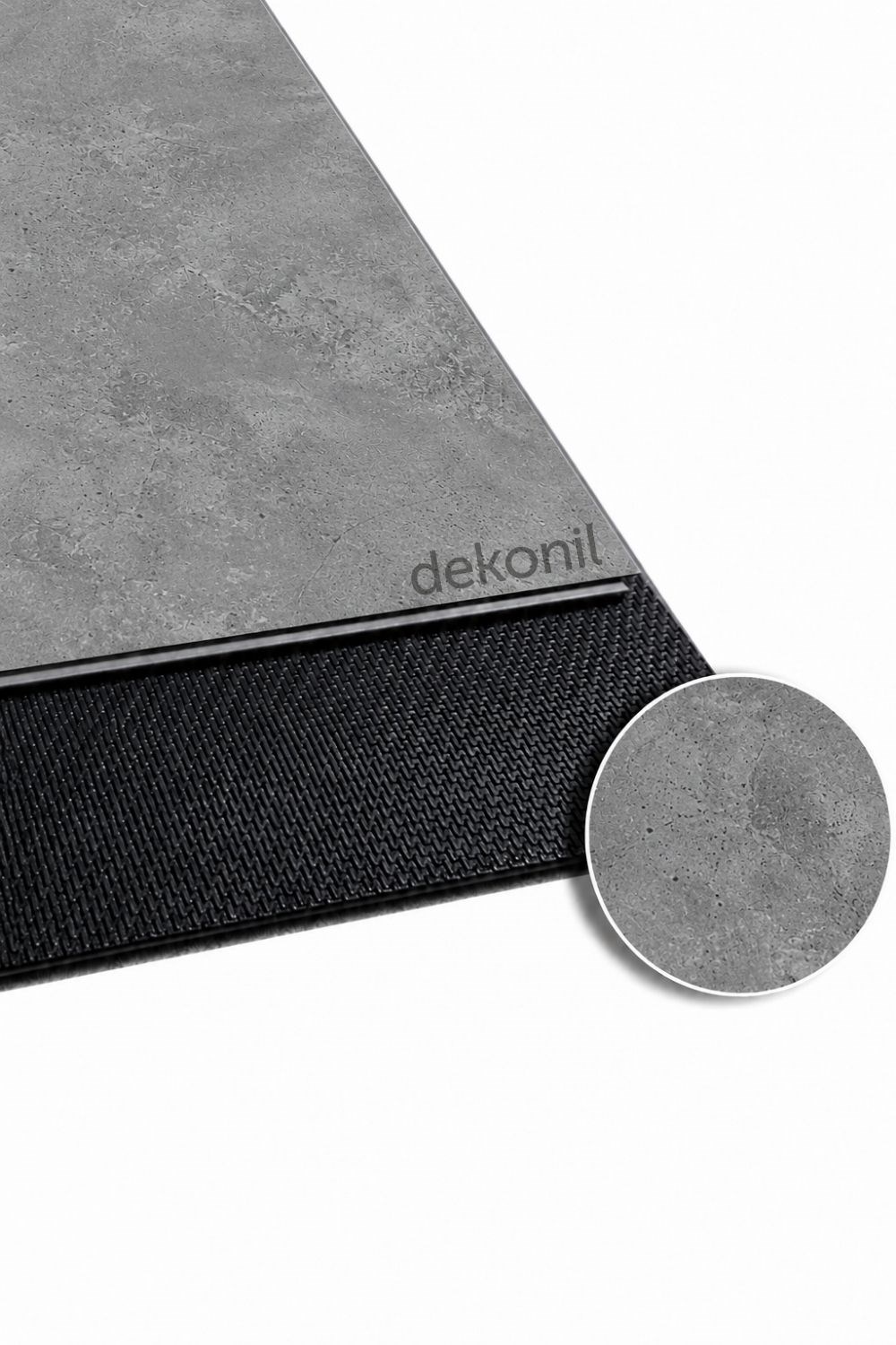 SPC Parke Koyu Gri Beton Desenli – Su Geçirmez Zemin Paneli 30,5*120 cm (1 m²)