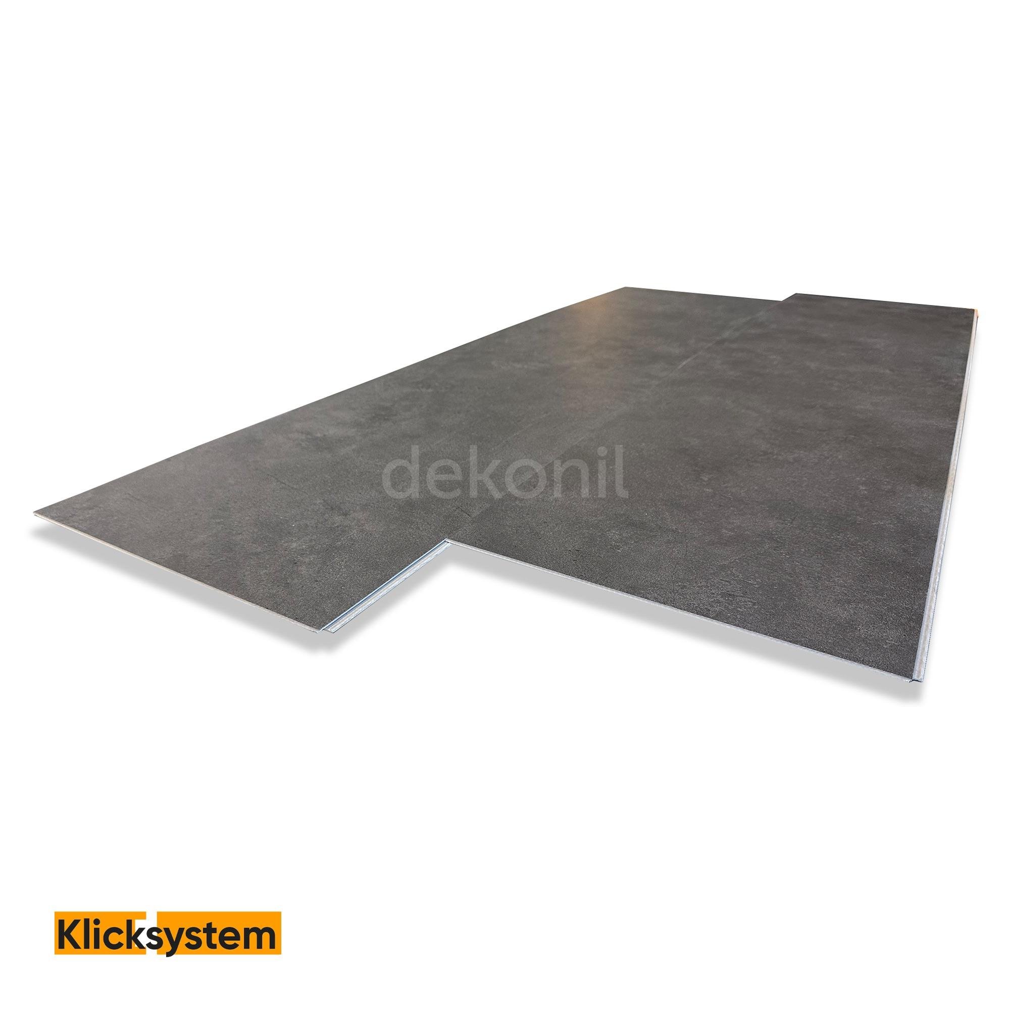 SPC Parke Koyu Gri Beton Desenli – Su Geçirmez Zemin Paneli 30,5*120 cm (Paket: 6 Adet / 2,23 m²)