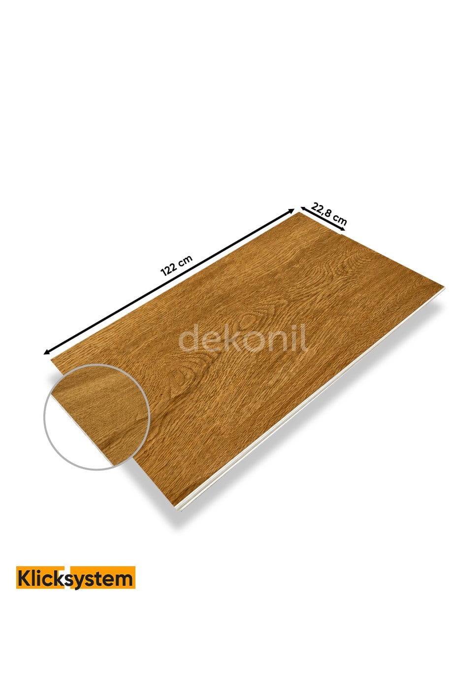 SPC Parke Oak – Su Geçirmez Zemin Paneli 22,8*122 cm 1 m²