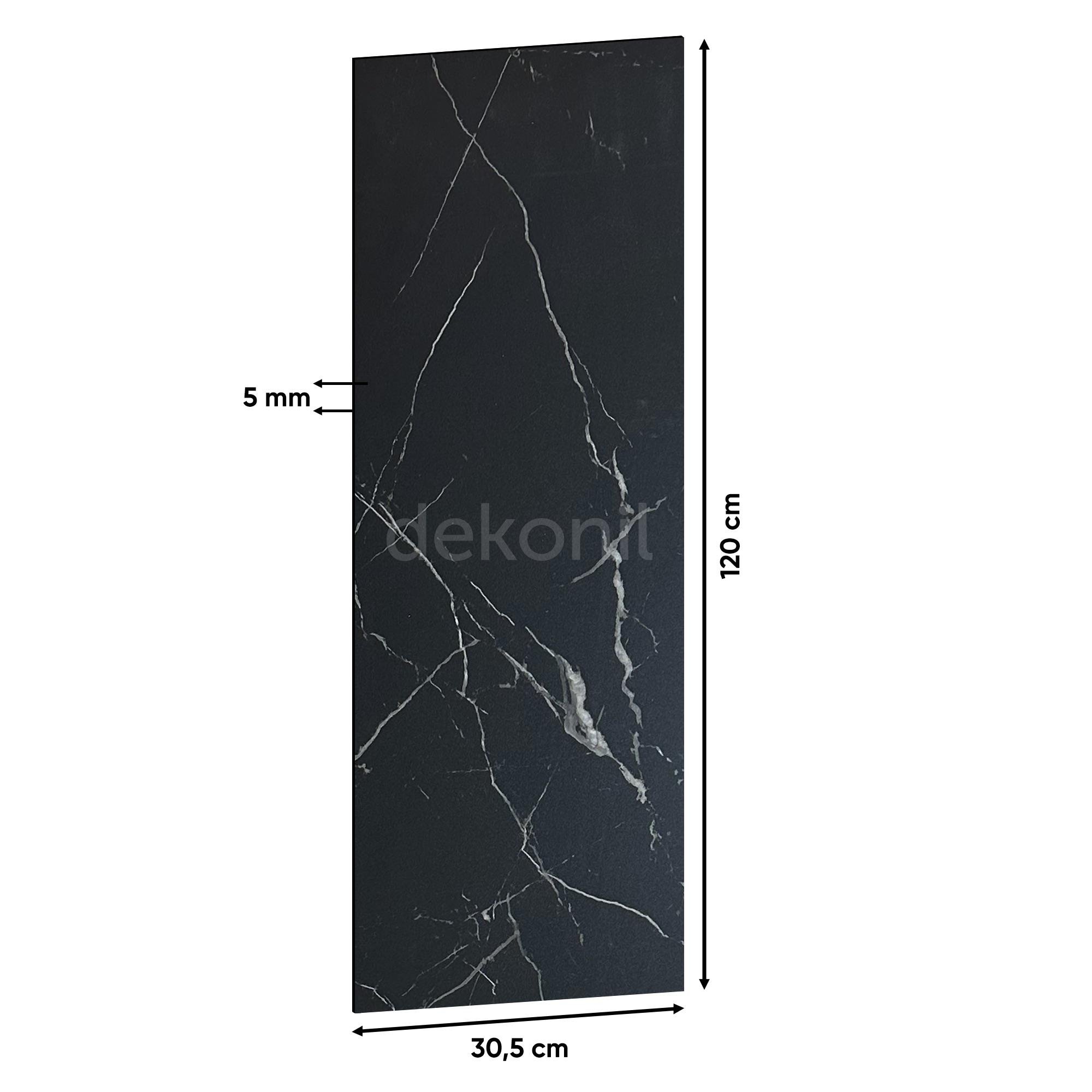 SPC Parke Siyah Mermer Desenli – Su Geçirmez Zemin Paneli 30,5*120 cm (Paket: 6 Adet / 2,23 m²)