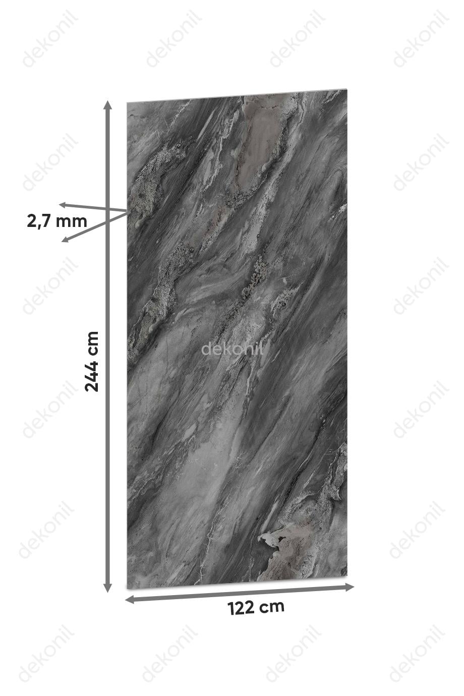 Sülfür Rock Mermer Desenli Pvc Duvar Paneli 122*244cm