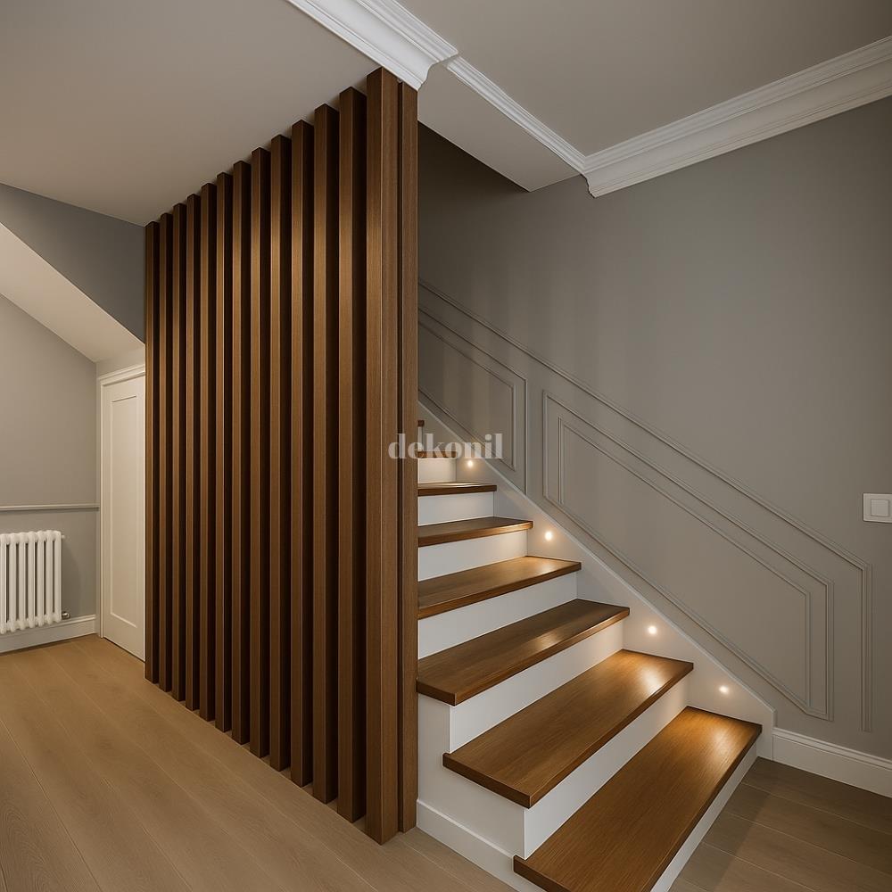 Teak Ahşap Seperatör Duvar Bölme Profili 5*5*280cm