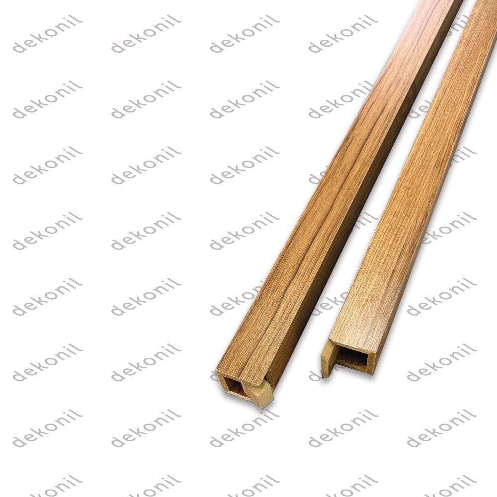 Teak Ahşap Seperatör Duvar Bölme Profili 5*5*280cm