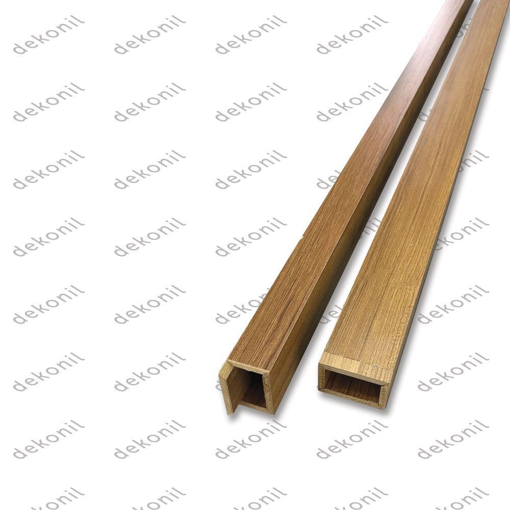 Teak Ahşap Seperatör Duvar Bölme Profili 5*8*280 cm