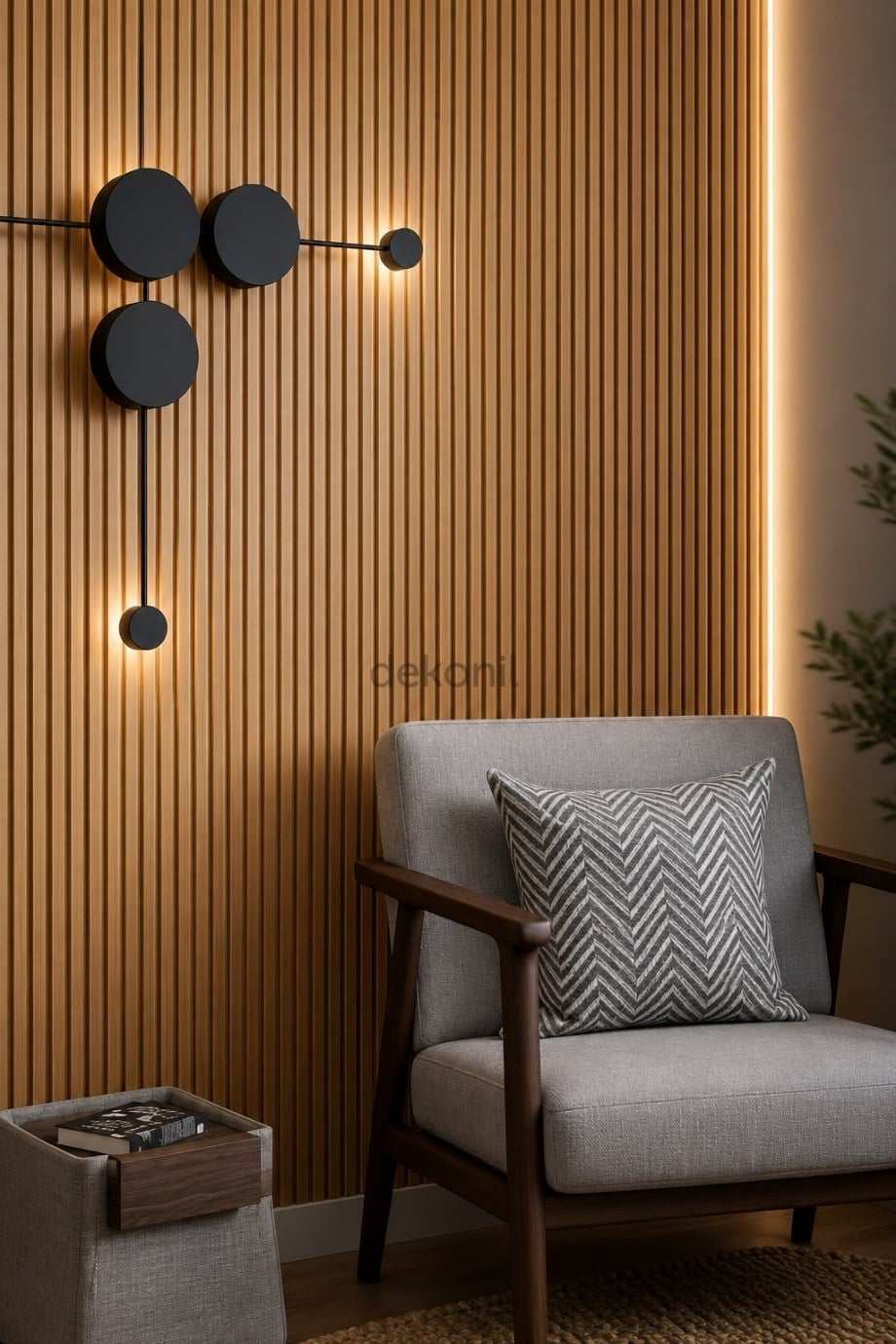 Mdf Lux Teak Duvar Panel Lambri 12 cm