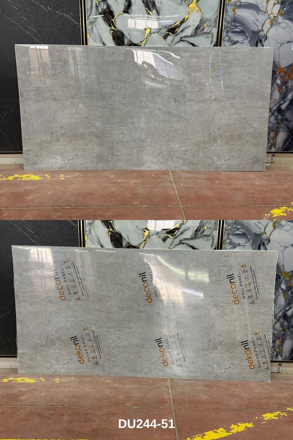 Torino Beton Desenli PVC Duvar Paneli 122x244 cm