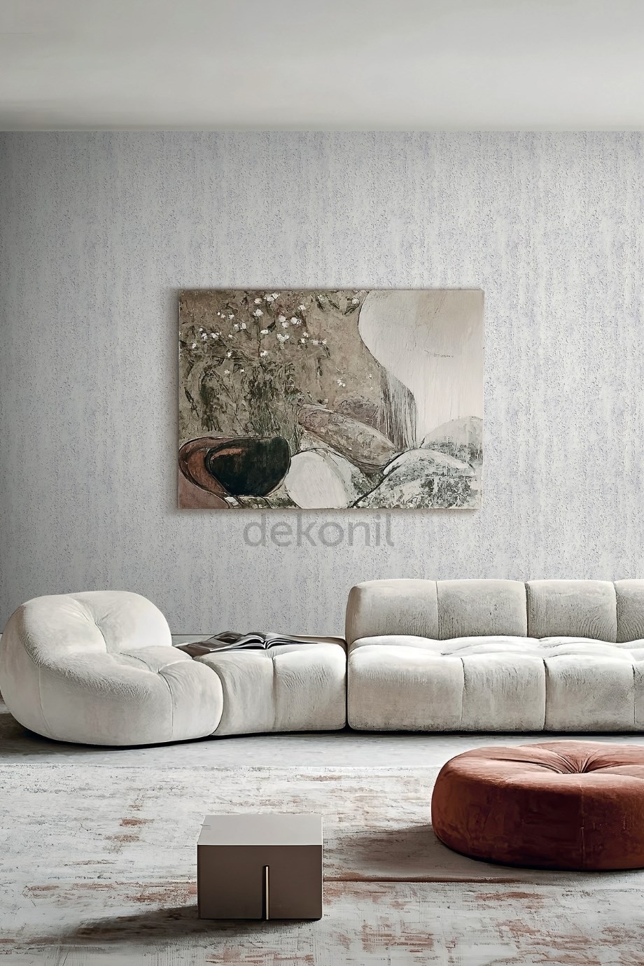 Traverten Desenli Tekstil Duvar Kağıdı CC3002
