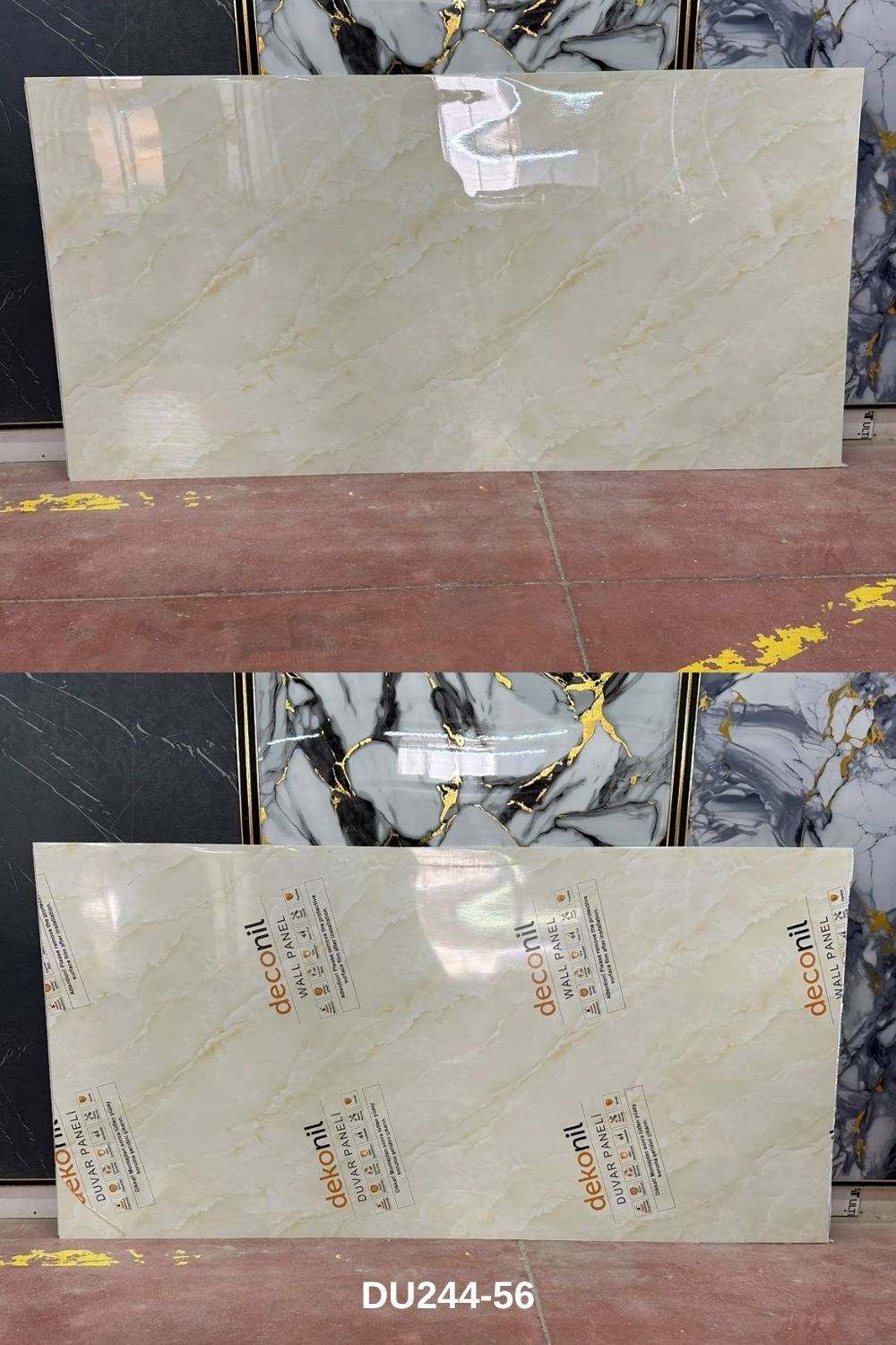 Vanilla Mermer Desenli PVC Duvar Paneli 122x244 cm