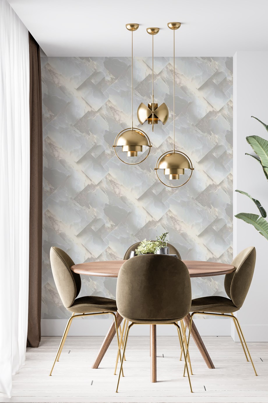 Wallsense Italy Geometrik Desenli Duvar Kağıdı 16 m² W556