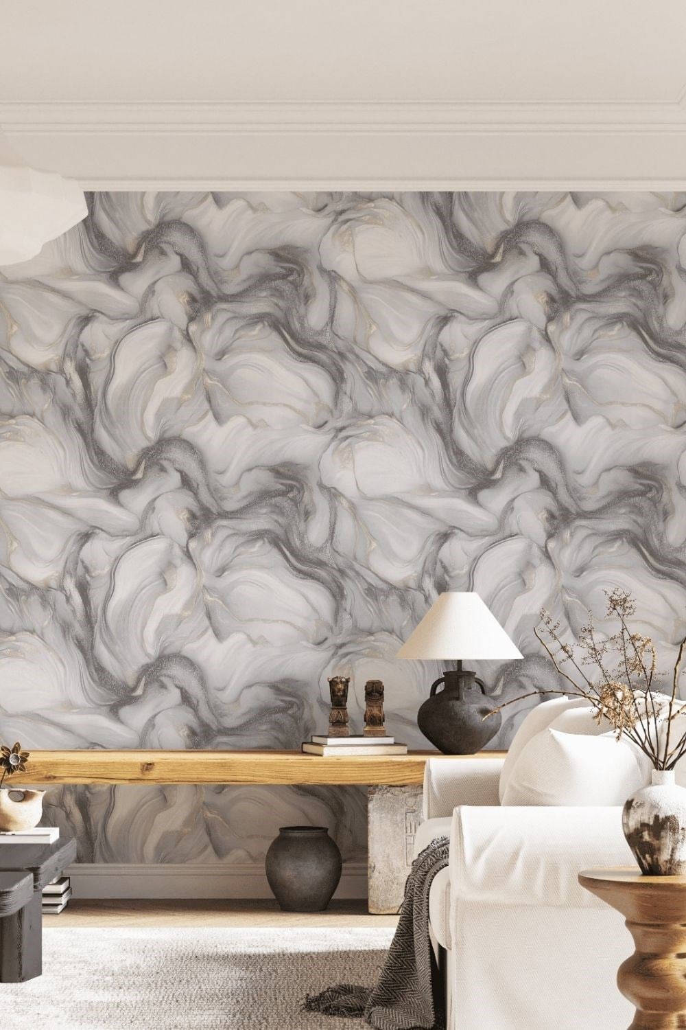 Wallsense Italy Mermer Desenli Duvar Kağıdı 16 m² W804