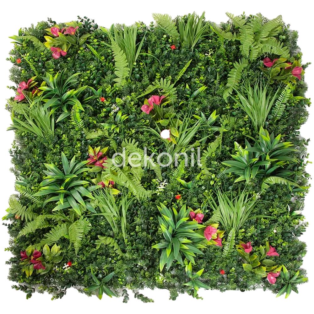 Yapay Bitki & Çiçek Dikey Bahçe Paneli 100*100 cm 1025