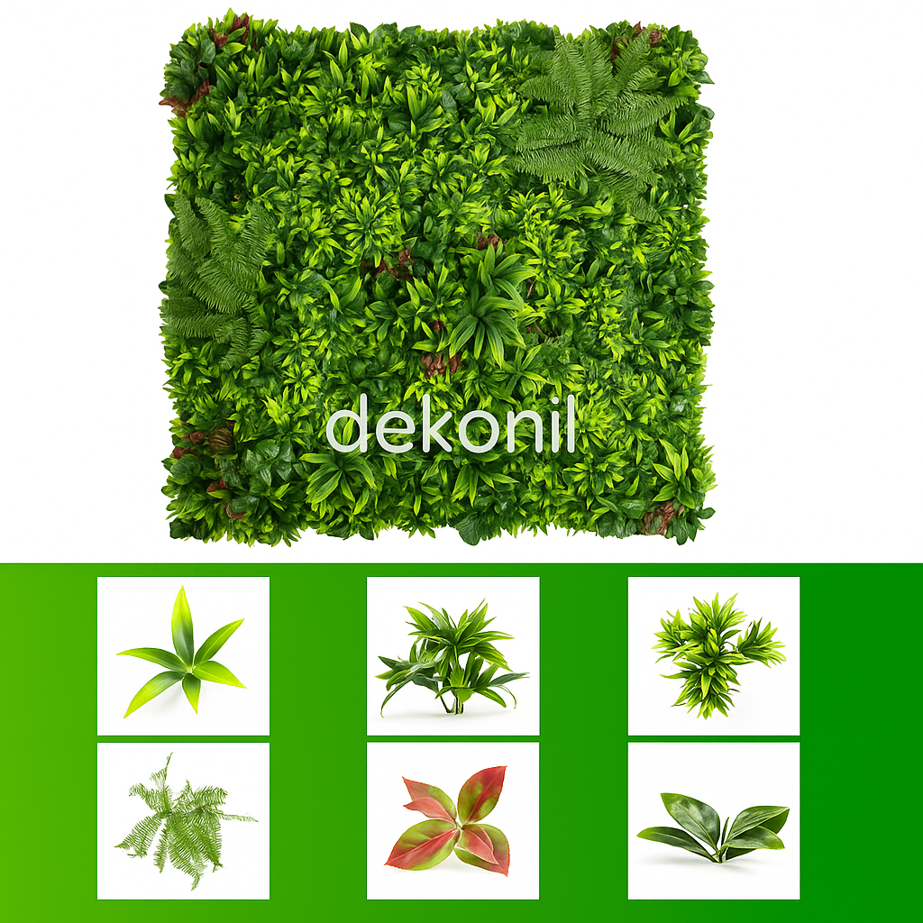 Yapay Bitki & Çiçek Dikey Bahçe Paneli 100*100 cm 1003