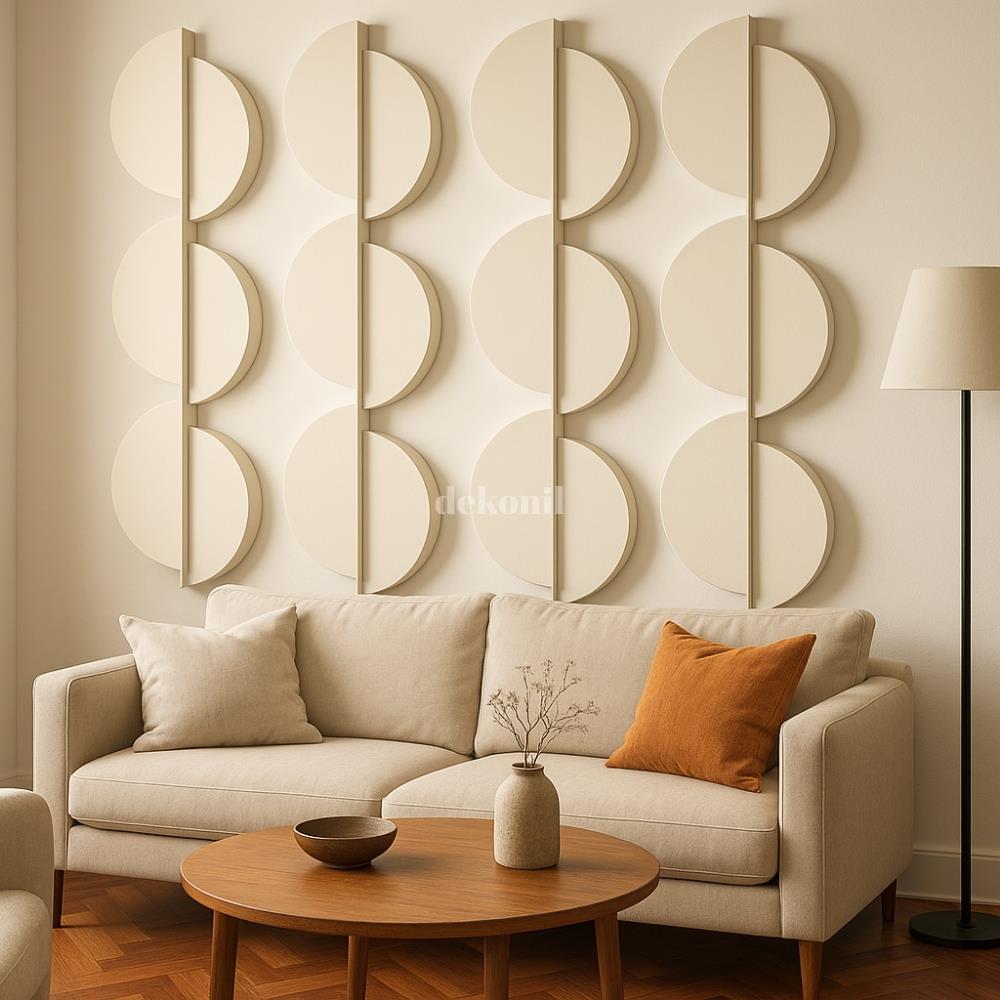 MDF Yarım Oval Duvar Paneli 39*79 cm