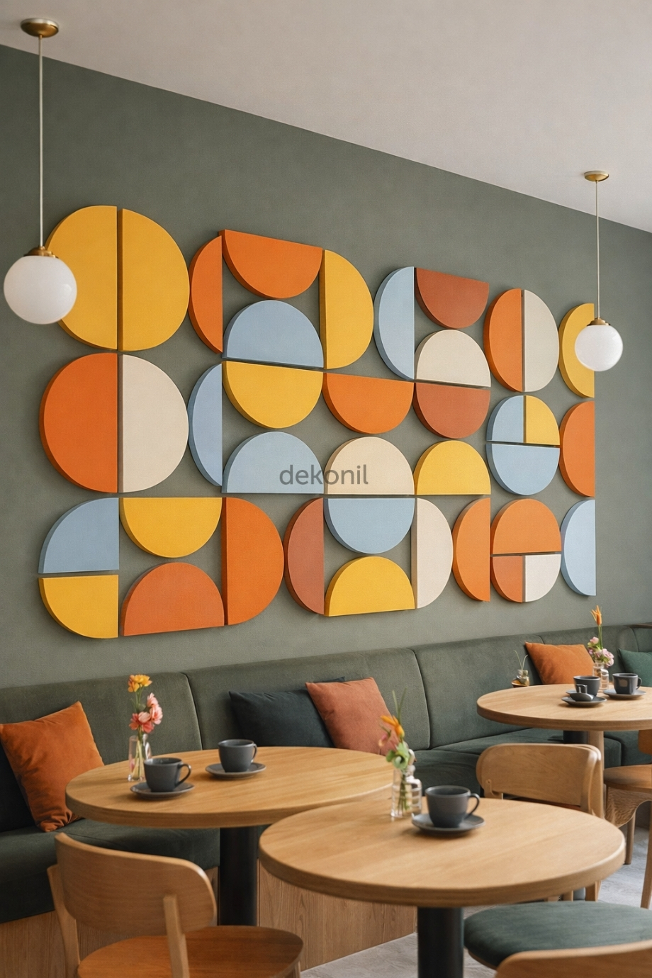 MDF Yarım Oval Duvar Paneli 39*79 cm
