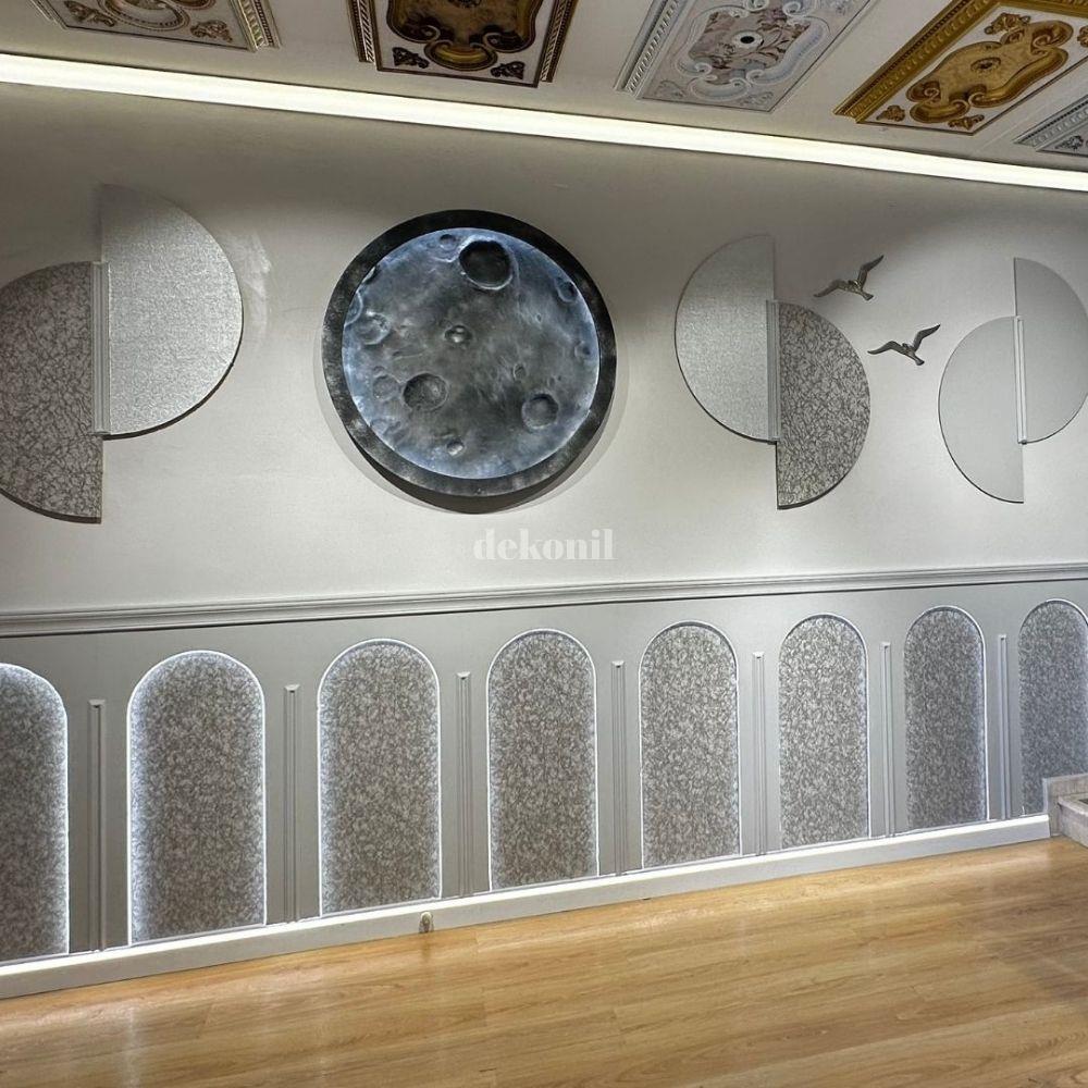MDF Yarım Oval Duvar Paneli 39*79 cm