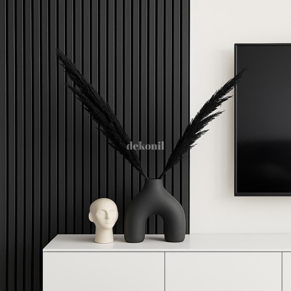 Yeni Nesil Lambri Duvar Paneli Antrasit 60*275 cm