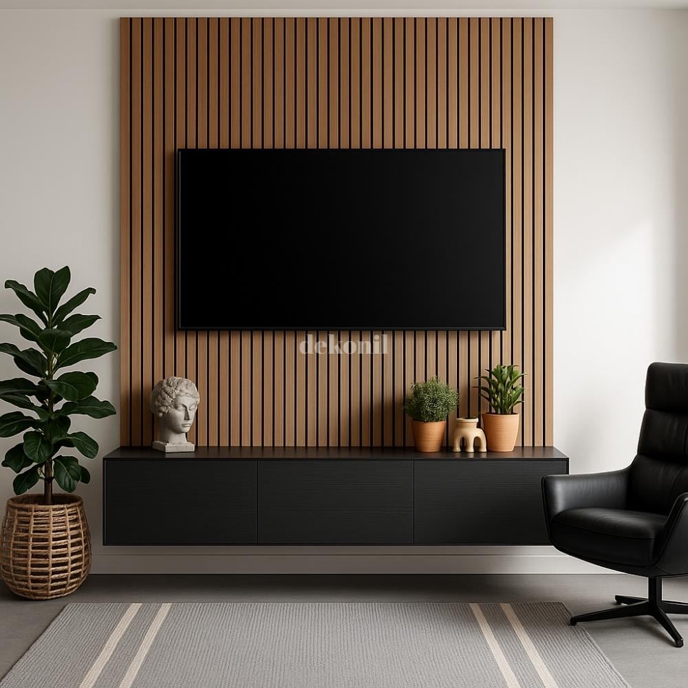 Yeni Nesil Lambri Duvar Paneli Teak 60*275 cm