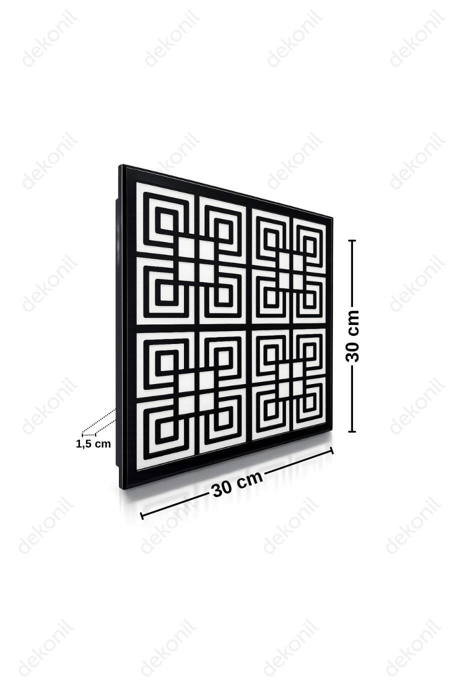 Yonca Clip-in (Klipin) PVC Asma Tavan Kaplama Paneli Siyah 30*30 cm