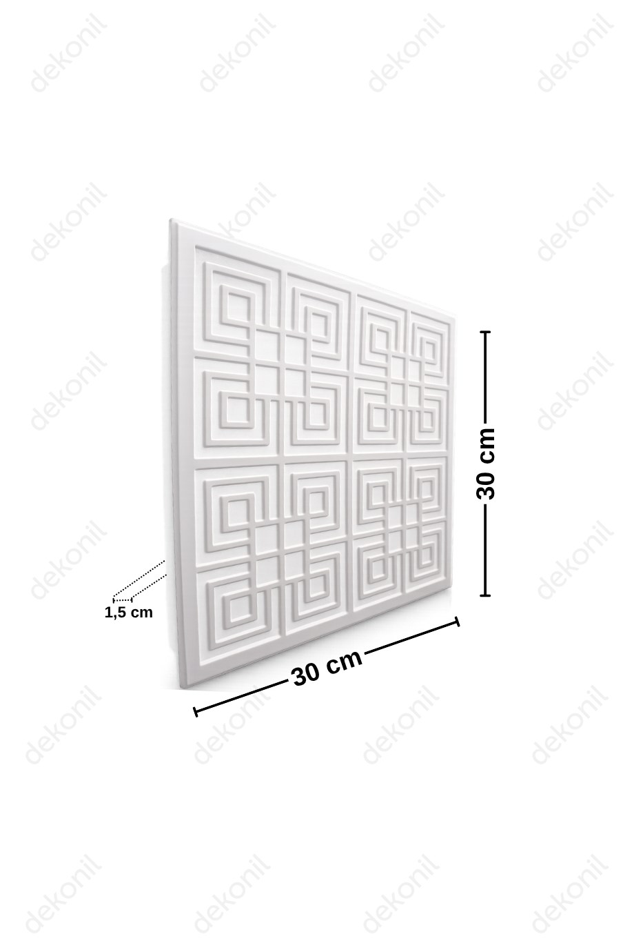 Yonca Clip-in (Klipin) PVC Asma Tavan Kaplama Paneli Beyaz 30*30 cm