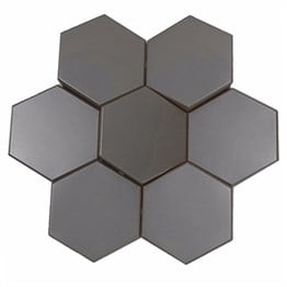 3D Altıgen Duvar Paneli Gümüş