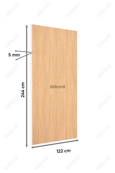 Açık Ahşap Desenli PVC Foam Board Duvar Paneli 122×244 cm