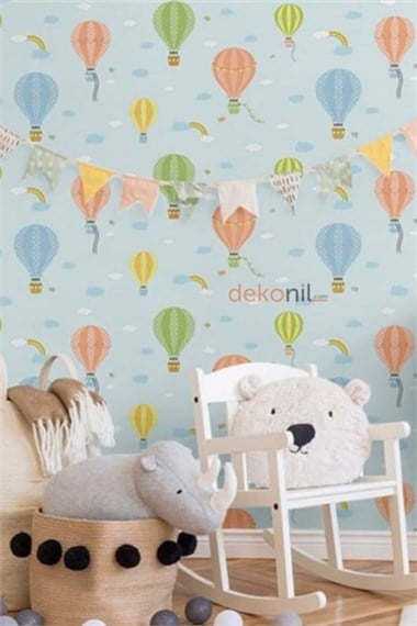 Adawall Ada Kids Balonlu Çocuk Odası Duvar Kağıdı 8901-1