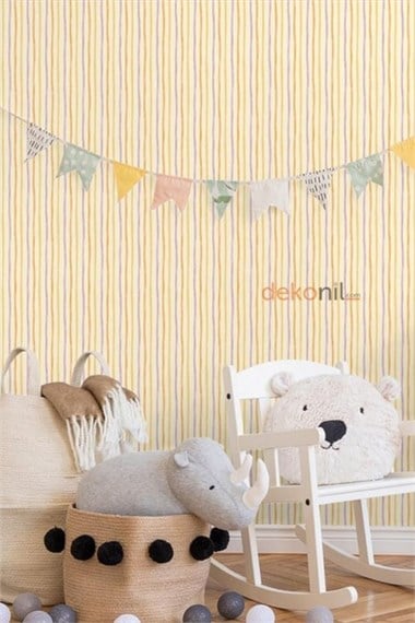 Adawall Ada Kids Striped Kids Room Wallpaper 8906-2