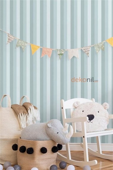 Adawall Ada Kids Striped Kids Room Wallpaper 8908-2