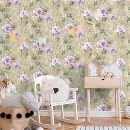 Adawall İndigo Çiçekli Duvar Kağıdı 4708-2