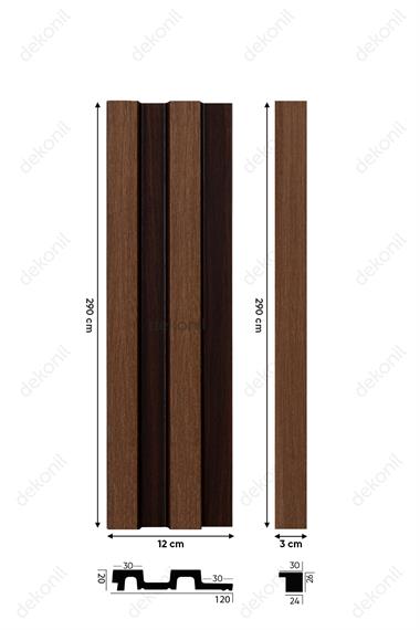 Decorative Wooden Walnut Ceiling and Wall Paneling 12cm