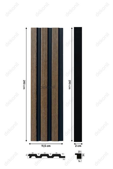 Wooden Black Wall and Ceiling Laminate 11.5cm