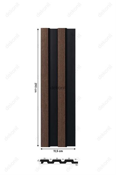 Black Wooden Wall and Ceiling Lambris