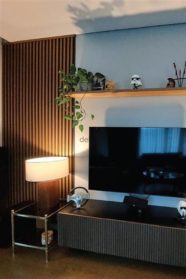 Decorative Wooden Black Ceiling and Wall Paneling 12cm