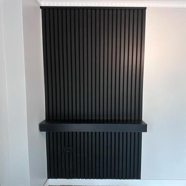 Yeni Nesil Lambri Duvar Paneli Siyah 100*275 cm