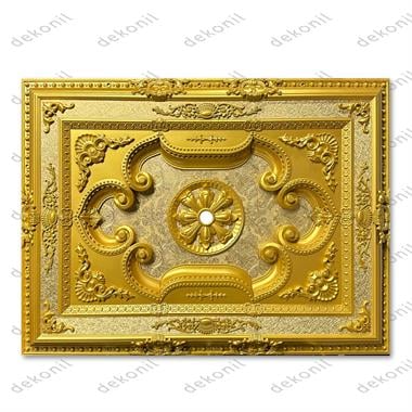 Altın Dikdörtgen Saray Tavan 90*120 cm