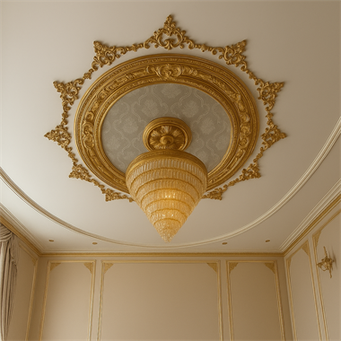 Altın Oval Saray Tavan 90cm