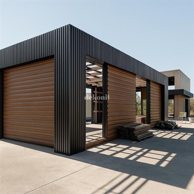 Siyah Dış Cephe Lambri Kaplaması 22cm